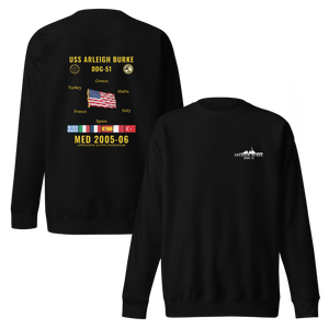 USS Arleigh Burke (DDG-51) 2005-06 Med Cruise Sweatshirt