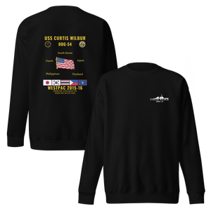 USS Curtis Wilbur (DDG-54) 2015-16 WestPac Cruise Sweatshirt