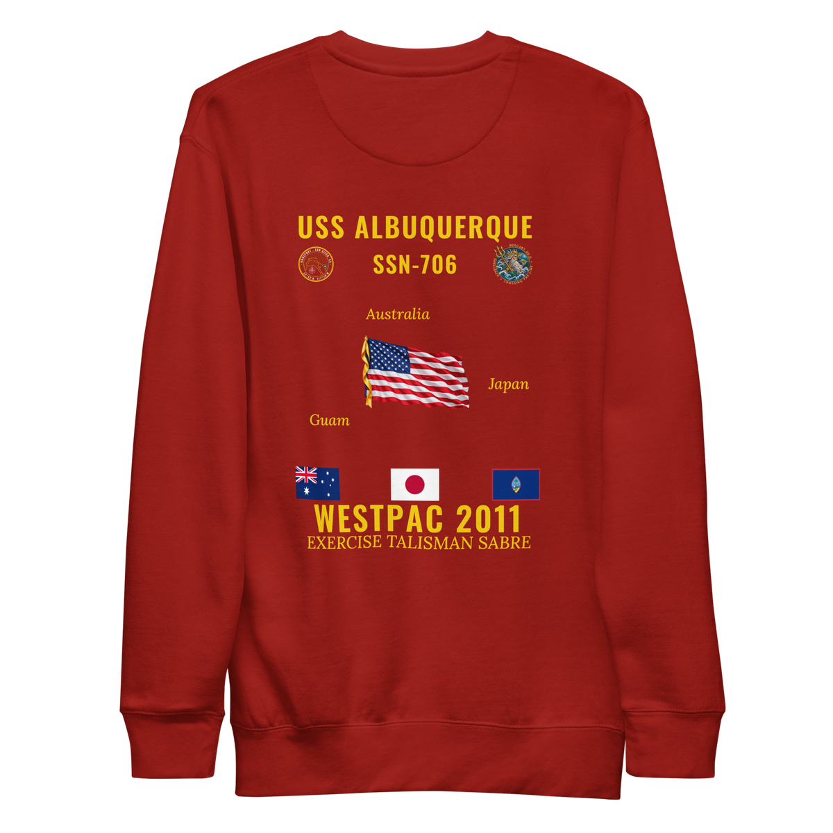 USS Albuquerque (SSN-706) 2011 WestPac Cruise Sweatshirt