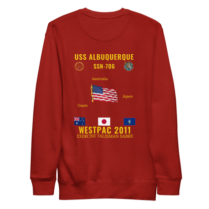 USS Albuquerque (SSN-706) 2011 WestPac Cruise Sweatshirt