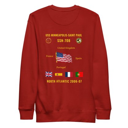 USS Minneapolis-Saint Paul (SSN-708) 2006-07 North Atlantic Cruise Sweatshirt