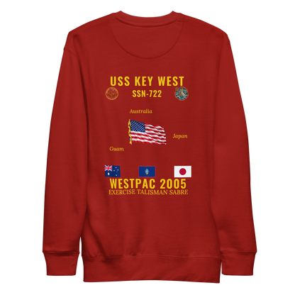 USS Key West (SSN-722) 2005 WestPac Cruise Sweatshirt