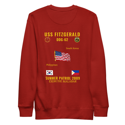 USS Fitzgerald (DDG-62) 2009 Summer Patrol Cruise Sweatshirt