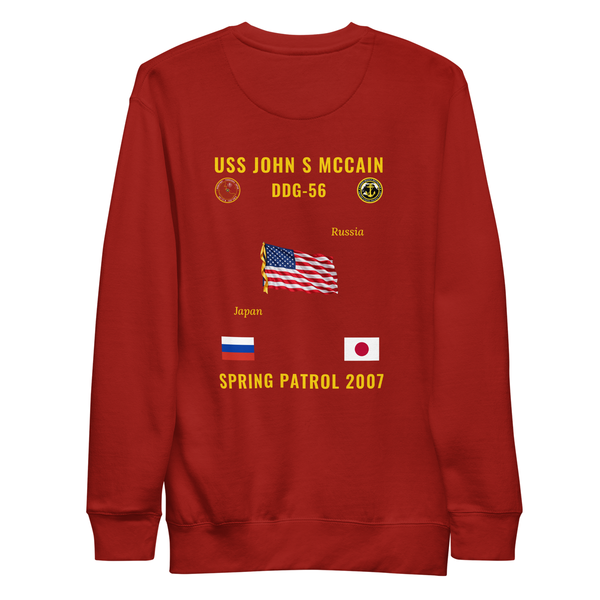 USS John S McCain (DDG-56) 2007 Spring Patrol Cruise Sweatshirt