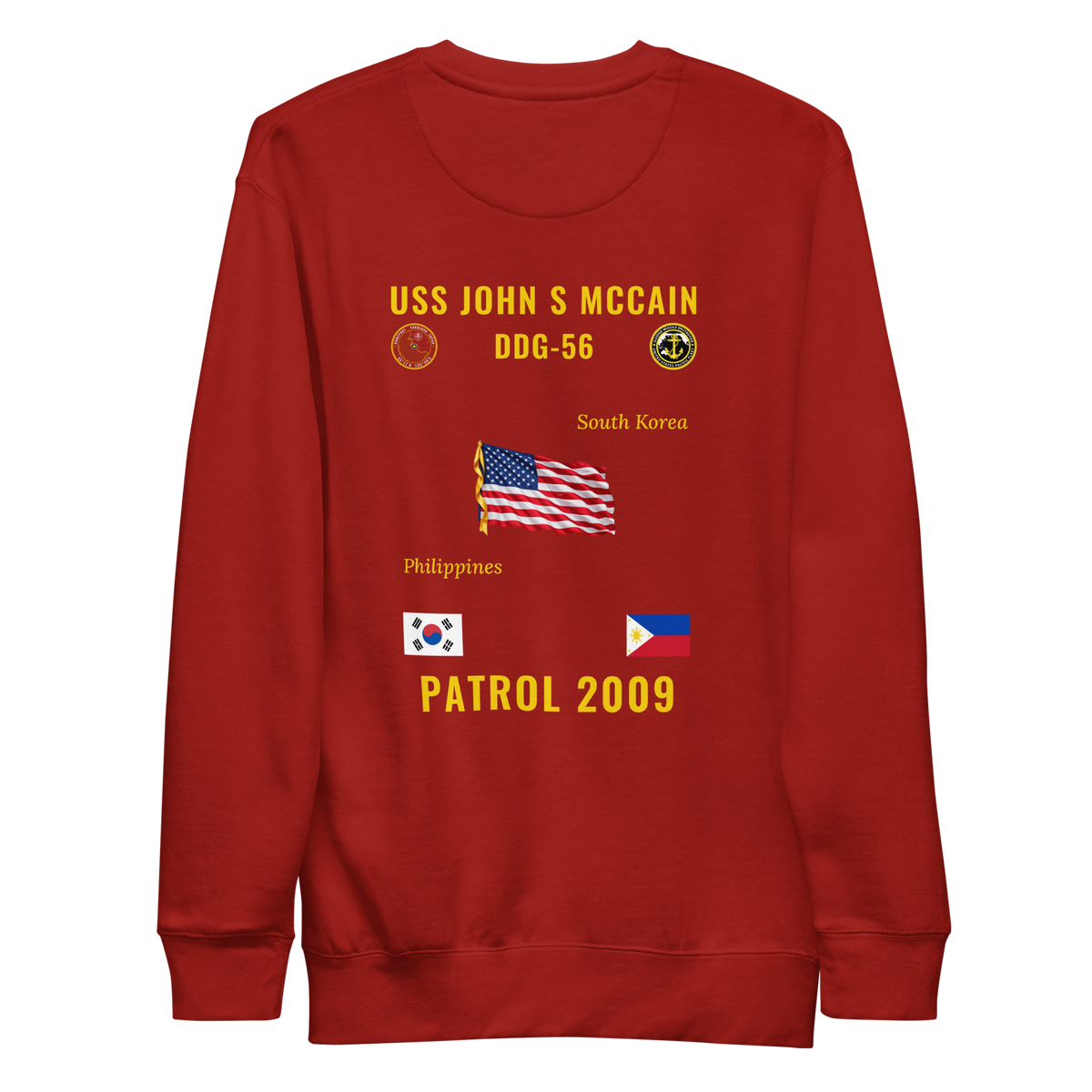 USS John S McCain (DDG-56) 2009 Patrol Cruise Sweatshirt