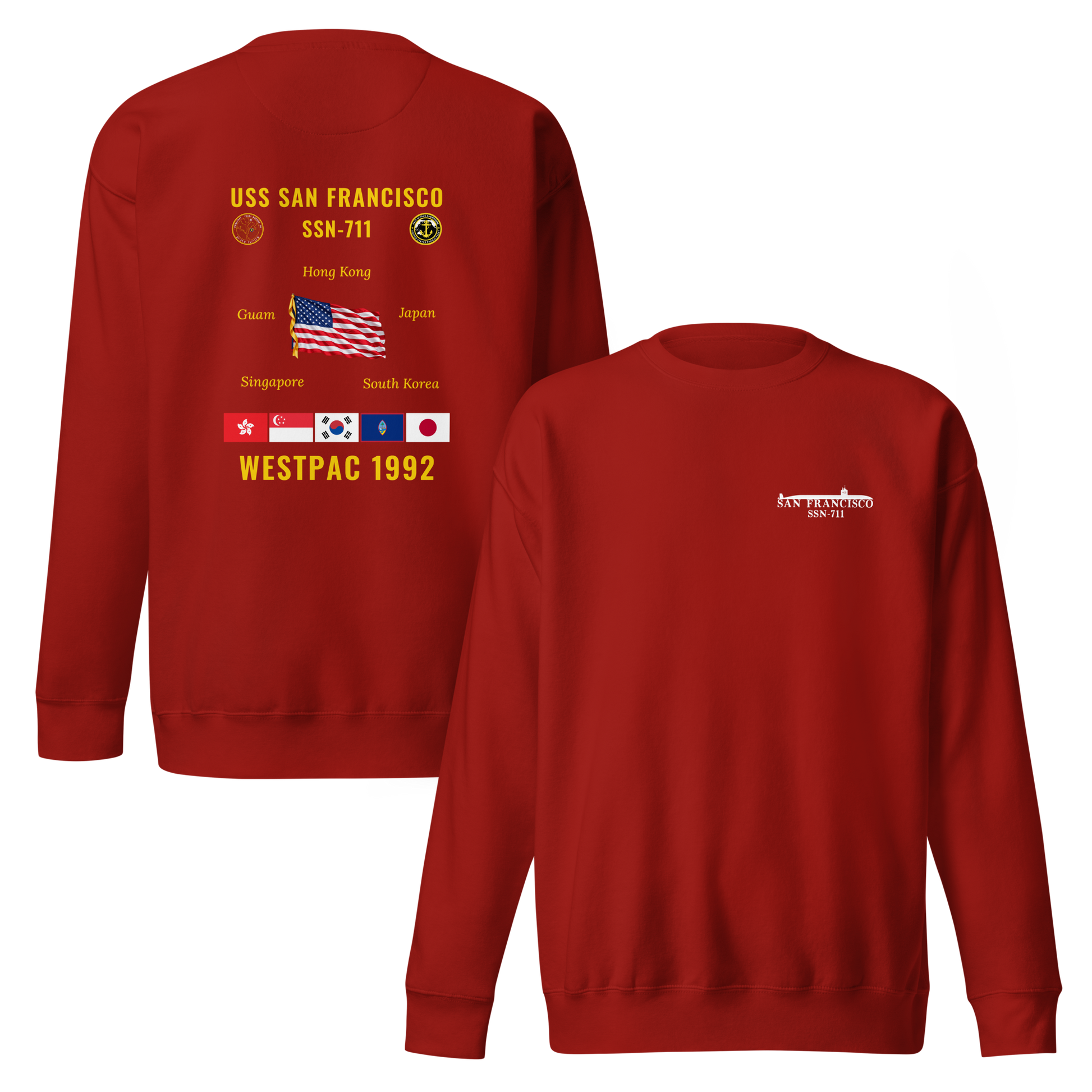 USS San Francisco (SSN-711) 1992 WestPac Cruise Sweatshirt