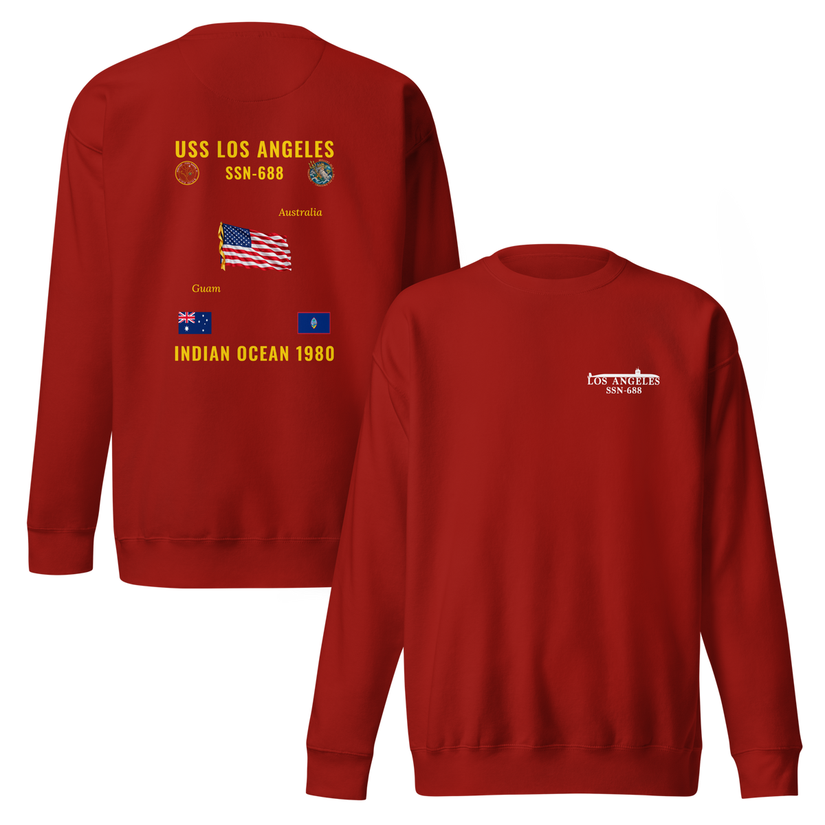 USS Los Angeles (SSN-688) 1980 Indian Ocean Cruise Sweatshirt