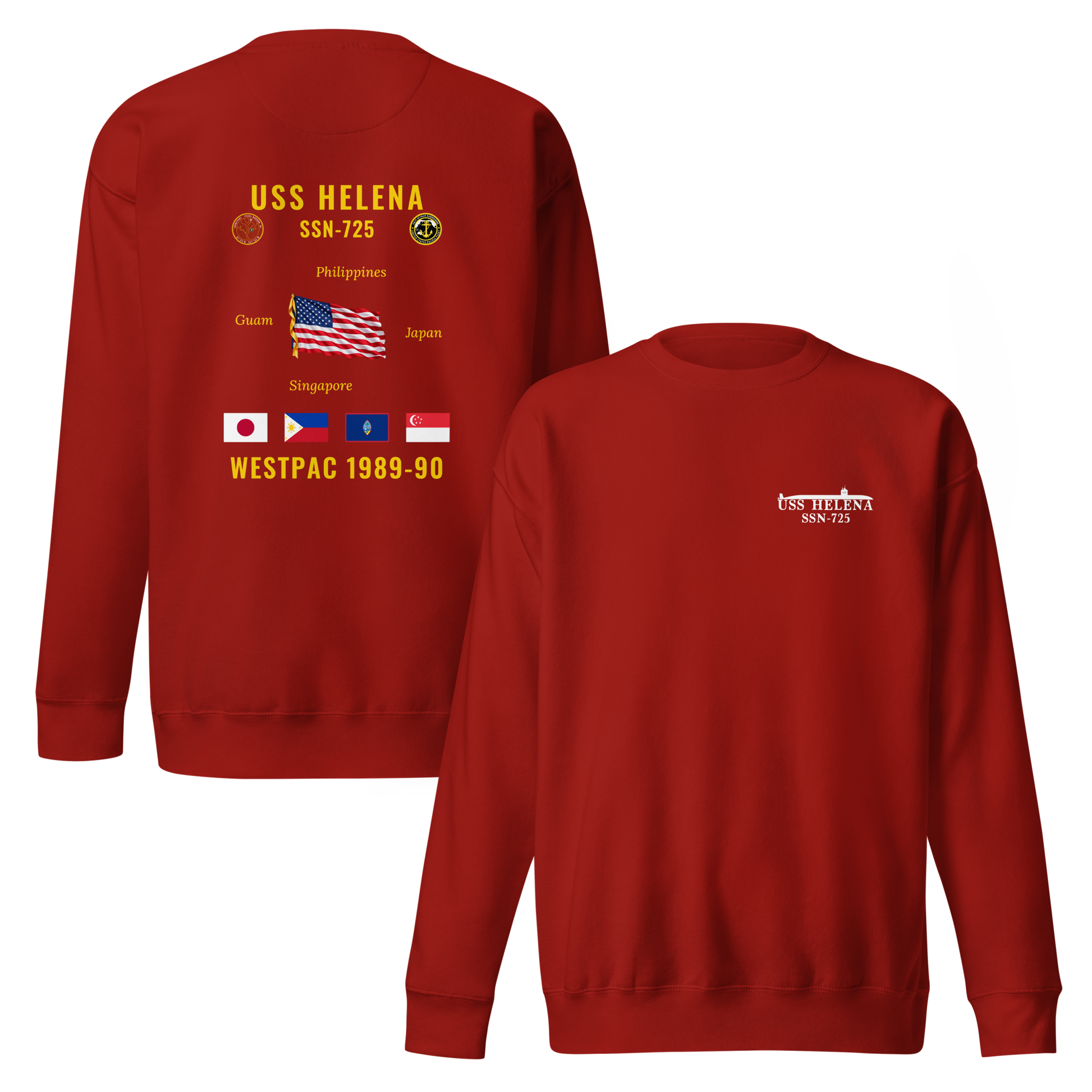 USS Helena (SSN-725) 1989-90 WestPac Cruise Sweatshirt