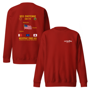 USS Cheyenne (SSN-773) 2002-03 WestPac Cruise Sweatshirt
