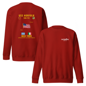 USS Norfolk (SSN-714) 1999 Med Cruise Sweatshirt