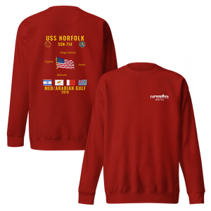 USS Norfolk (SSN-714) 2010 Med/Arabian Gulf Cruise Sweatshirt