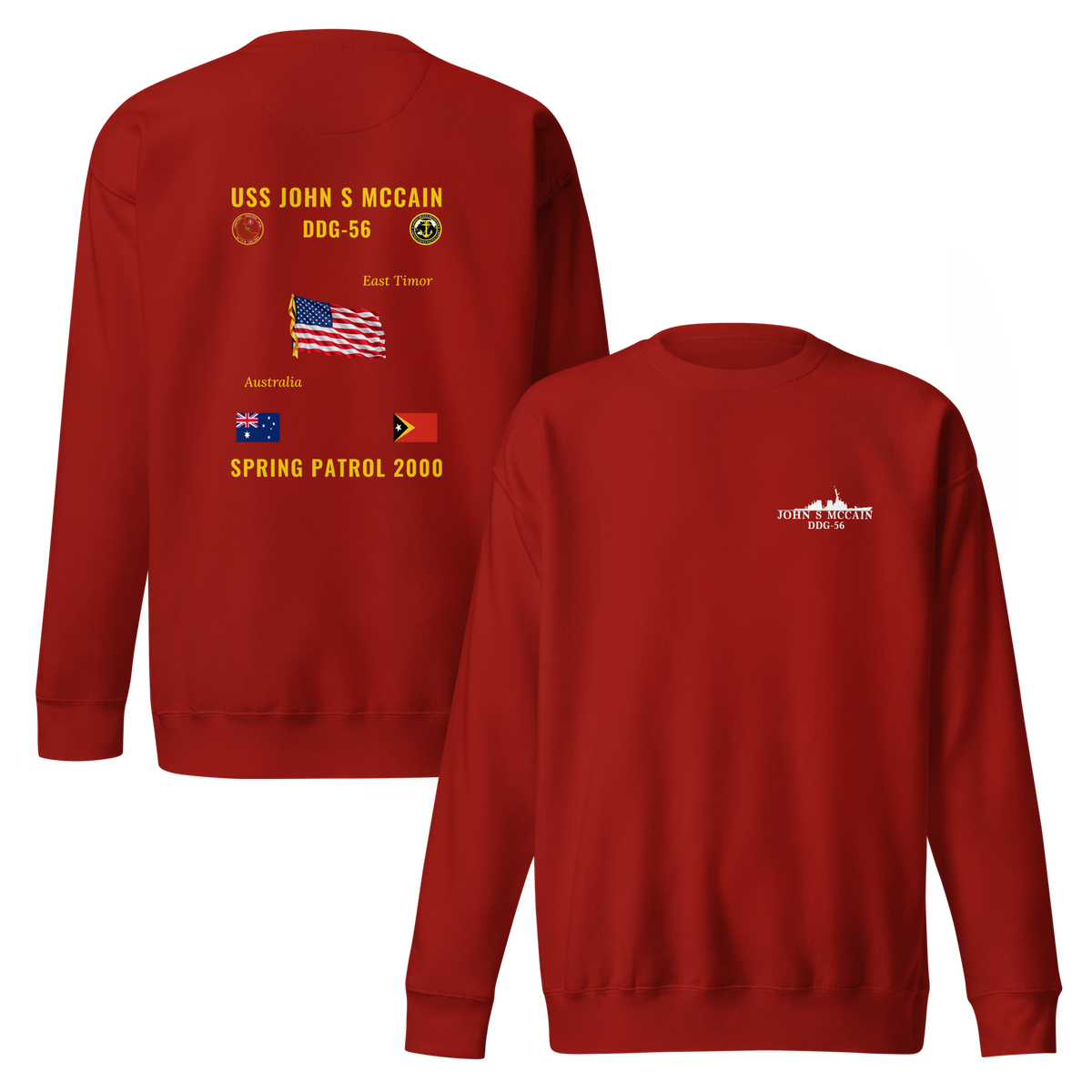USS John S McCain (DDG-56) 2000 Spring Patrol Cruise Sweatshirt
