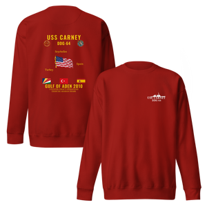 USS Carney (DDG-64) 2010 Gulf Of Aden Cruise Sweatshirt