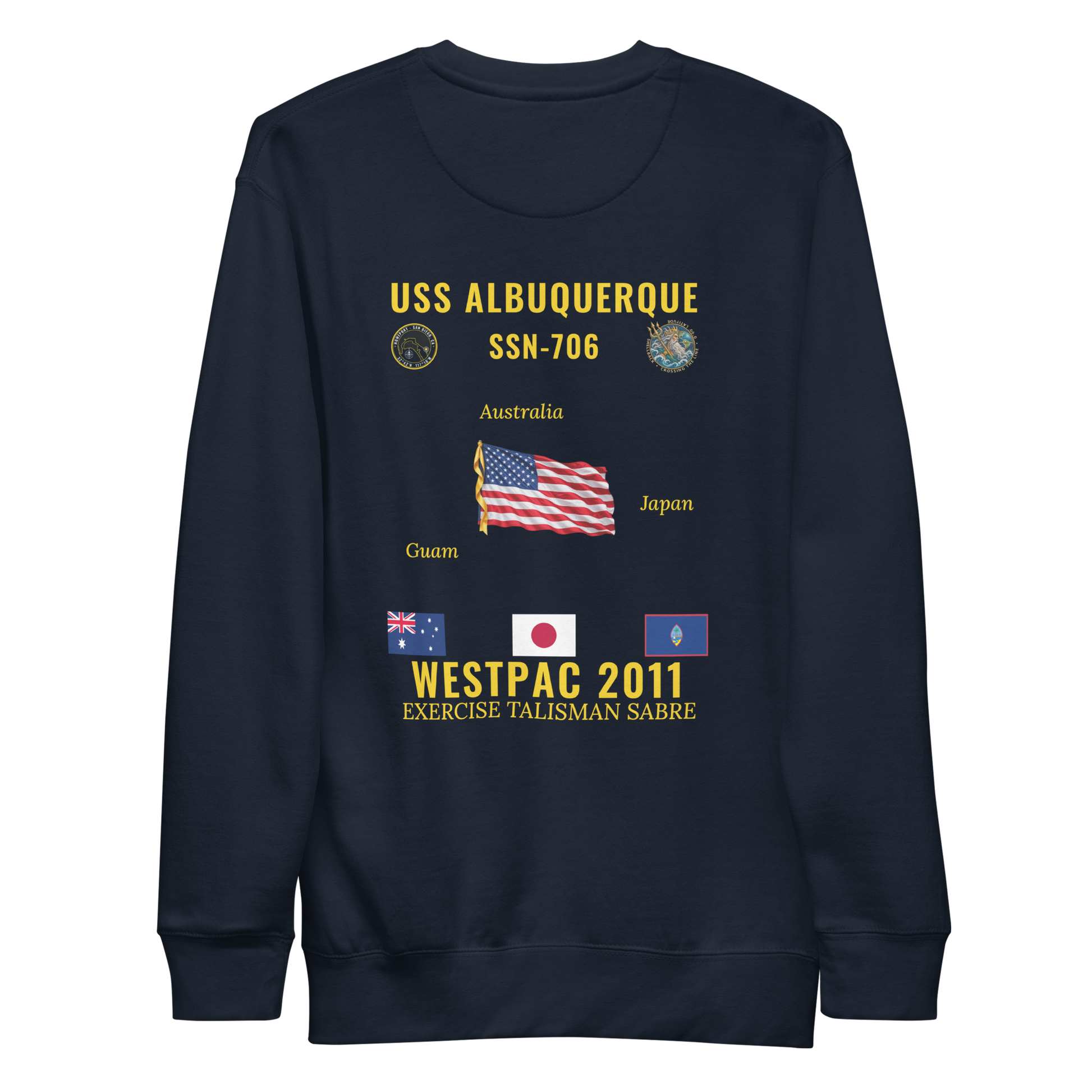 USS Albuquerque (SSN-706) 2011 WestPac Cruise Sweatshirt