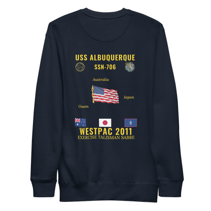 USS Albuquerque (SSN-706) 2011 WestPac Cruise Sweatshirt