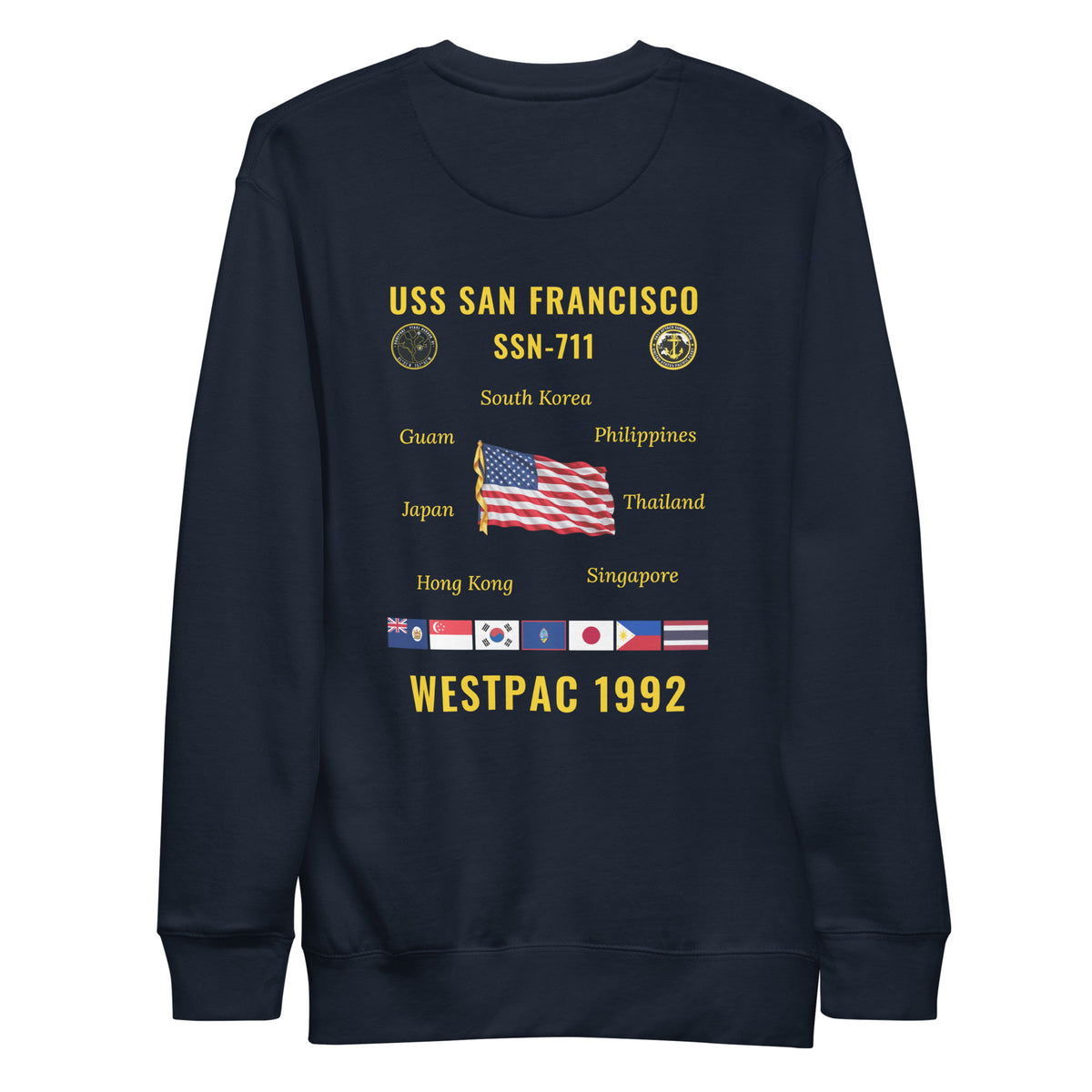 USS San Francisco (SSN-711) 1992 WestPac Cruise Sweatshirt