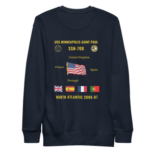 USS Minneapolis-Saint Paul (SSN-708) 2006-07 North Atlantic Cruise Sweatshirt