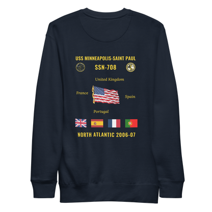 USS Minneapolis-Saint Paul (SSN-708) 2006-07 North Atlantic Cruise Sweatshirt