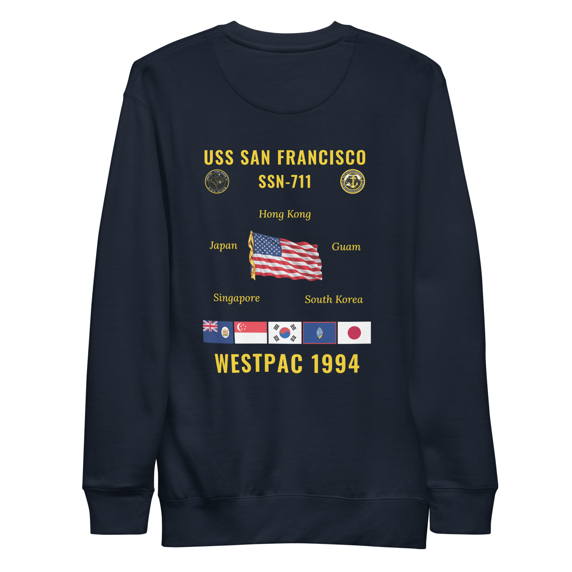 USS San Francisco (SSN-711) 1994 WestPac Cruise Sweatshirt