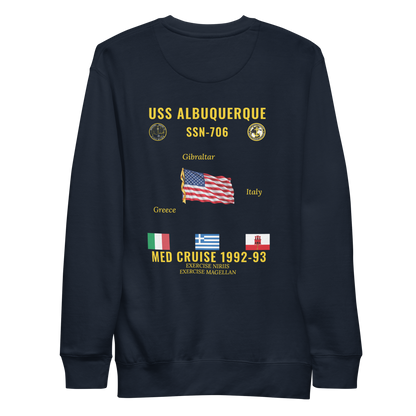 USS Albuquerque (SSN-706) 1992-93 Med Cruise Sweatshirt