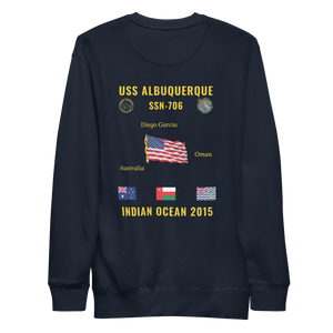 USS Albuquerque (SSN-706) 2015 Indian Ocean Cruise Sweatshirt