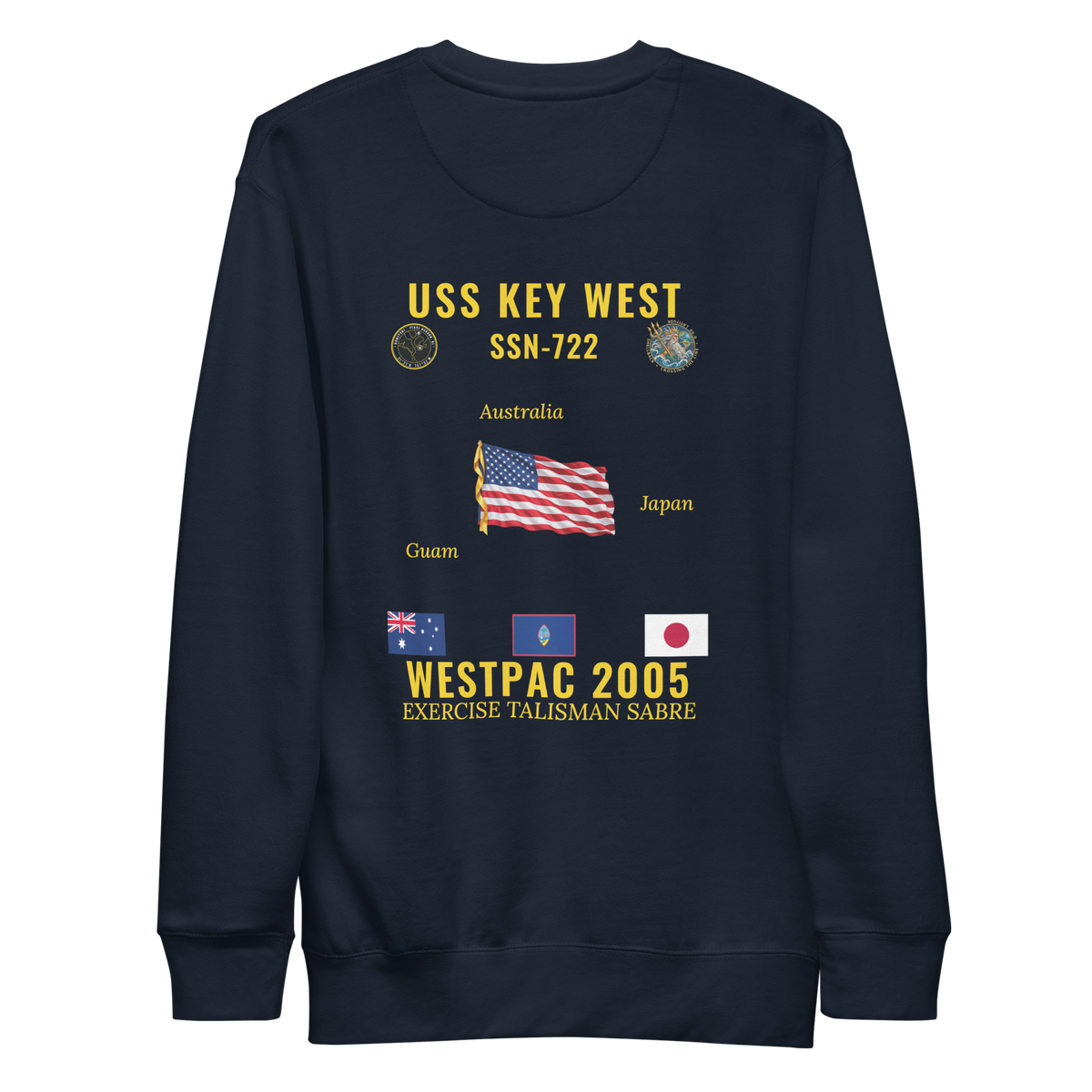 USS Key West (SSN-722) 2005 WestPac Cruise Sweatshirt