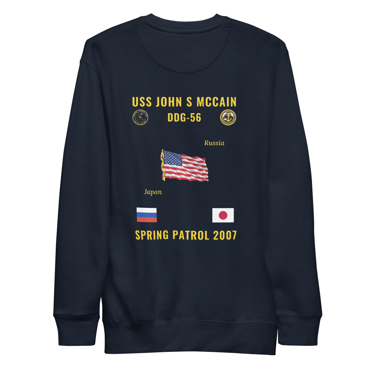 USS John S McCain (DDG-56) 2007 Spring Patrol Cruise Sweatshirt