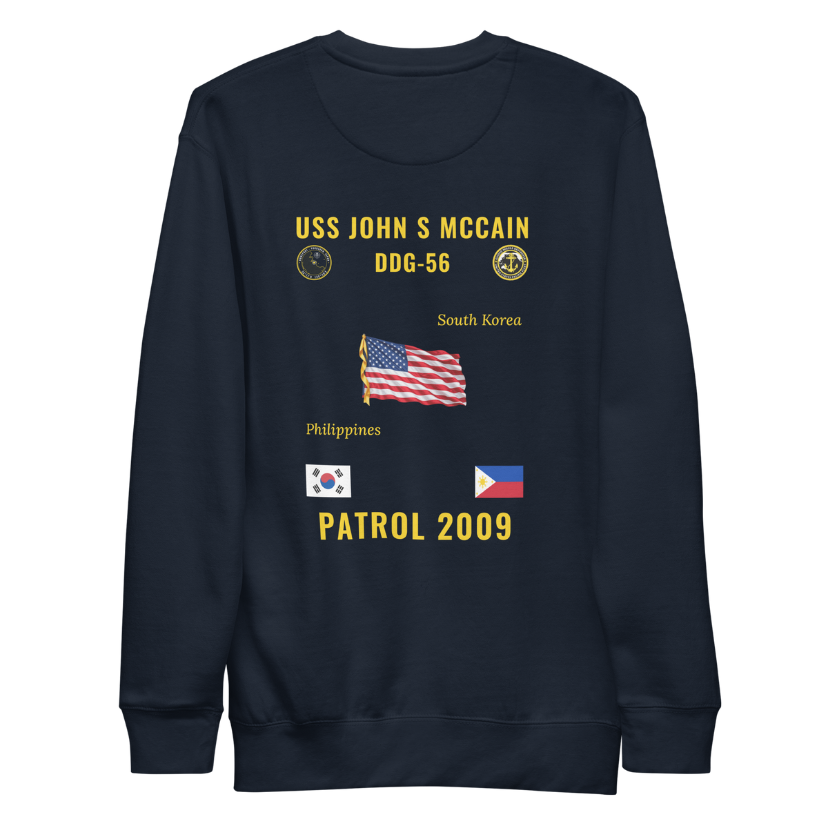 USS John S McCain (DDG-56) 2009 Patrol Cruise Sweatshirt