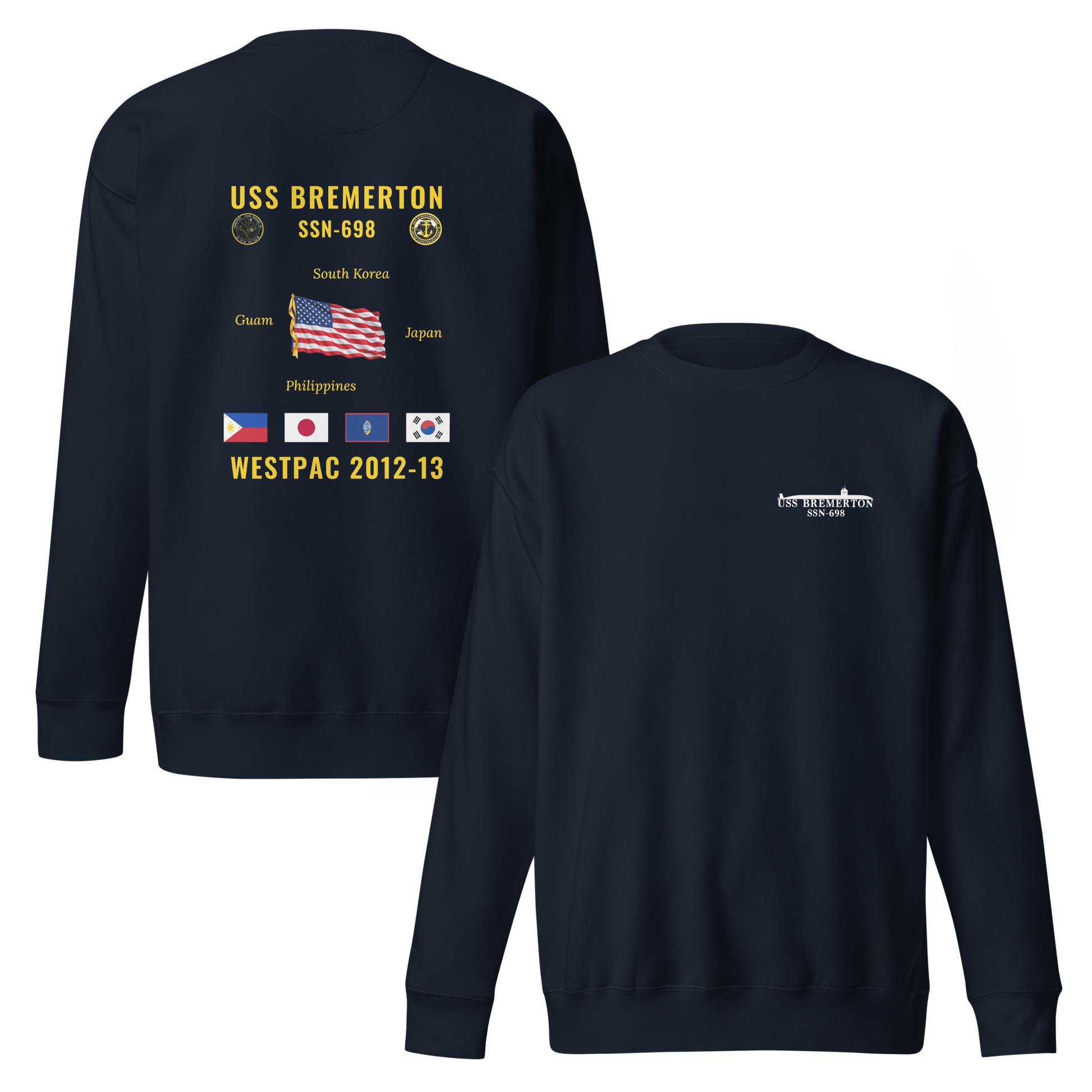 USS Bremerton (SSN-698) 2012-13 WestPac Cruise Sweatshirt