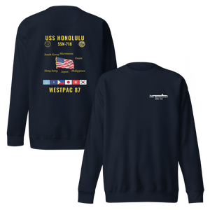 USS Honolulu (SSN-718) 1987 WestPac Cruise Sweatshirt