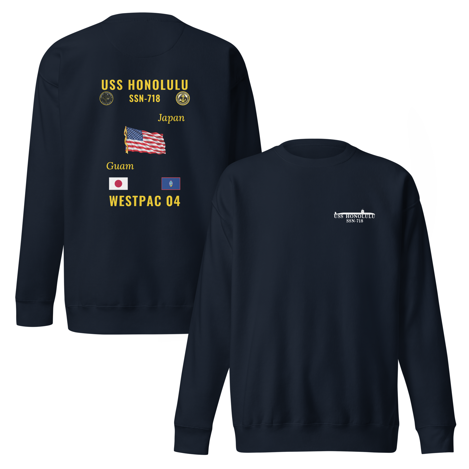 USS Honolulu (SSN-718) 2004 WestPac Cruise Sweatshirt