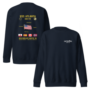 USS Atlanta (SSN-712) 1986 Med/NORLANT/Arctic Cruise Sweatshirt