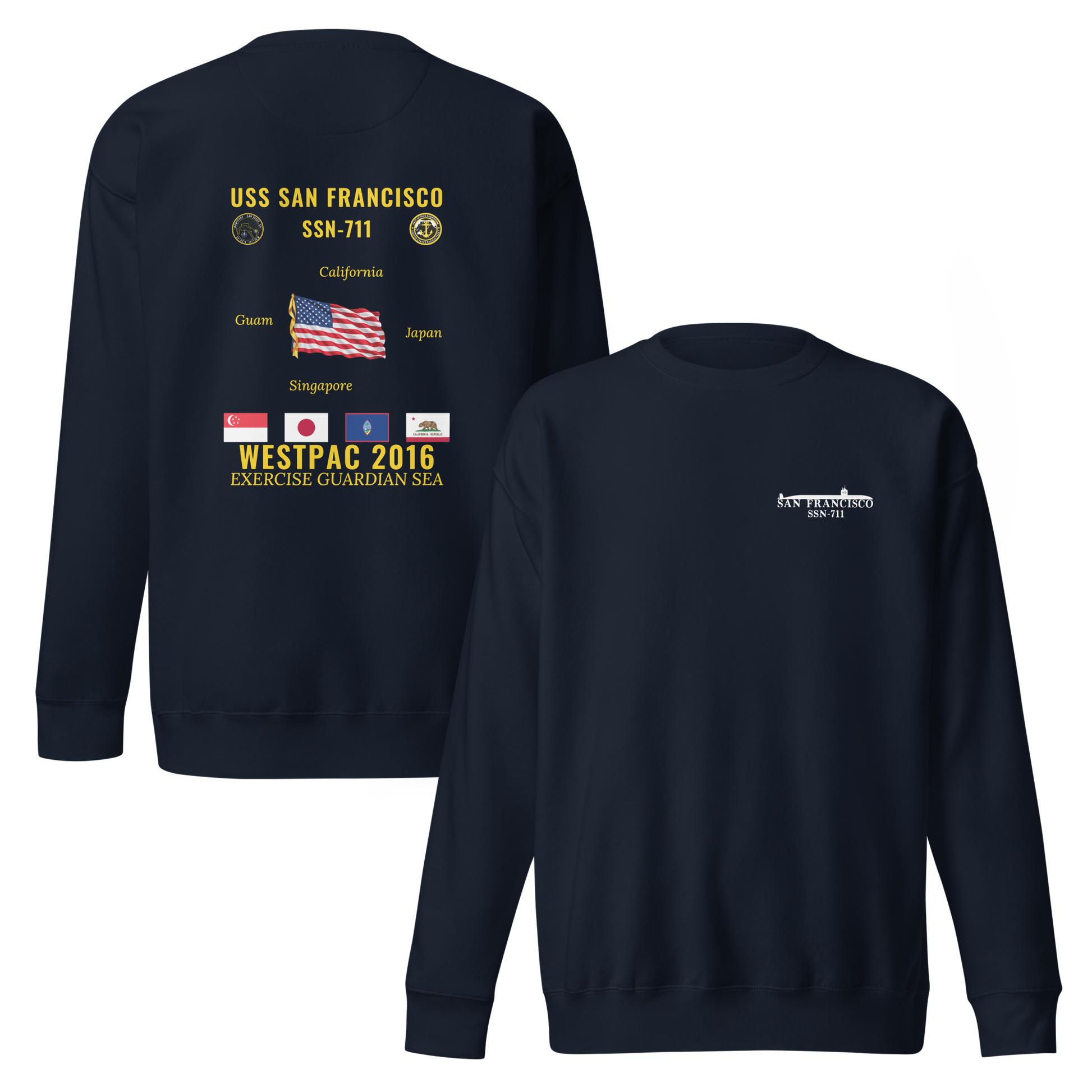 USS San Francisco (SSN-711) 2016 WestPac Cruise Sweatshirt