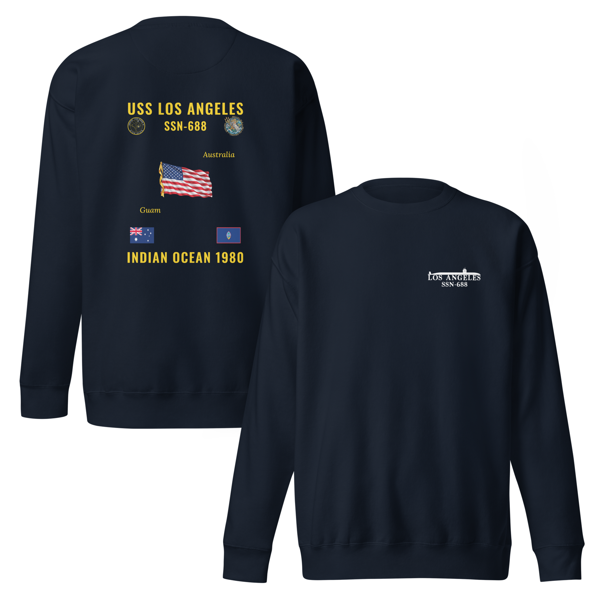 USS Los Angeles (SSN-688) 1980 Indian Ocean Cruise Sweatshirt