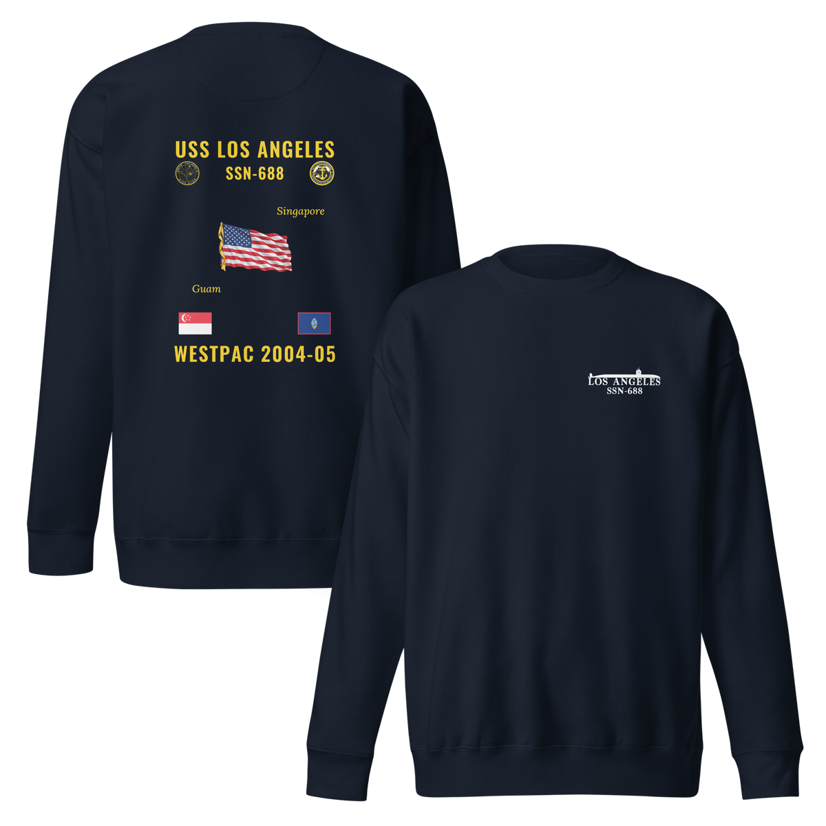 USS Los Angeles (SSN-688) 2004-05 WestPac Cruise Sweatshirt