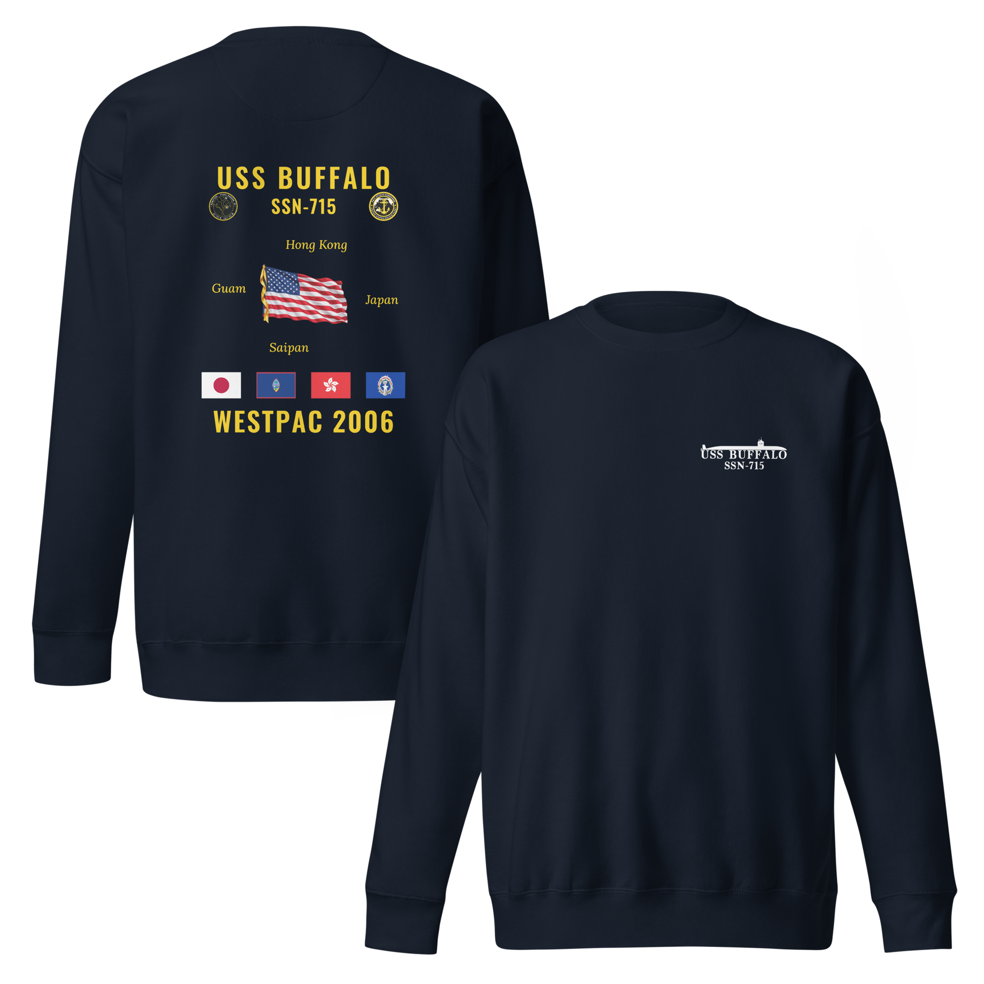 USS Buffalo (SSN-715) 2006 WestPac Cruise Sweatshirt