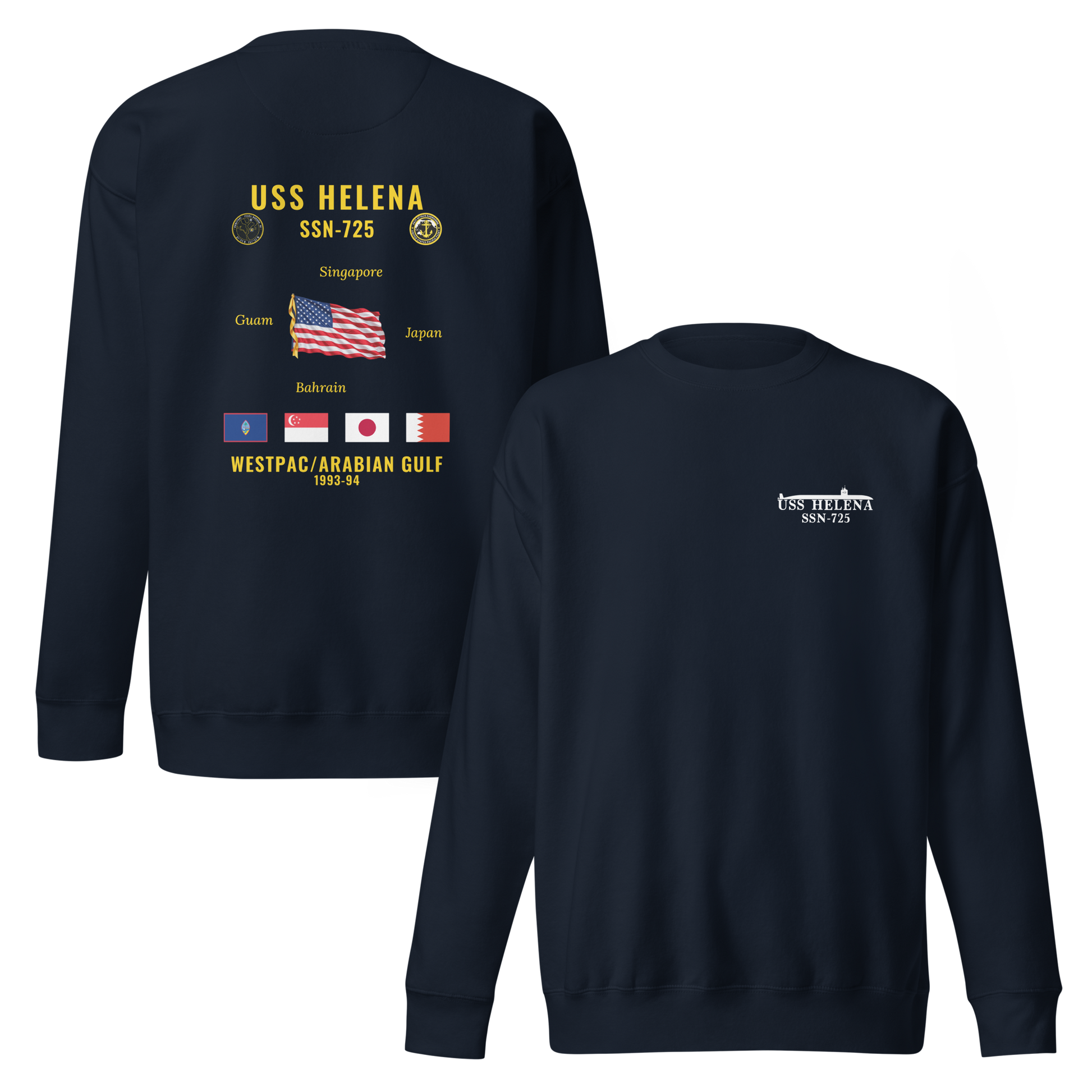 USS Helena (SSN-725) 1993-94 WestPac/Arabian Gulf Cruise Sweatshirt