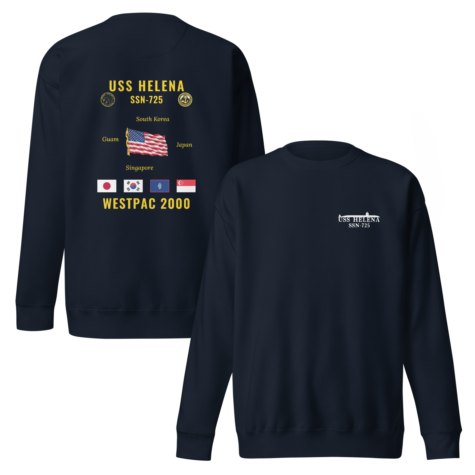 USS Helena (SSN-725) 2000 WestPac Cruise Sweatshirt
