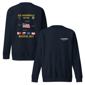 USS Jacksonville (SSN-699) 2017 WestPac Cruise Sweatshirt