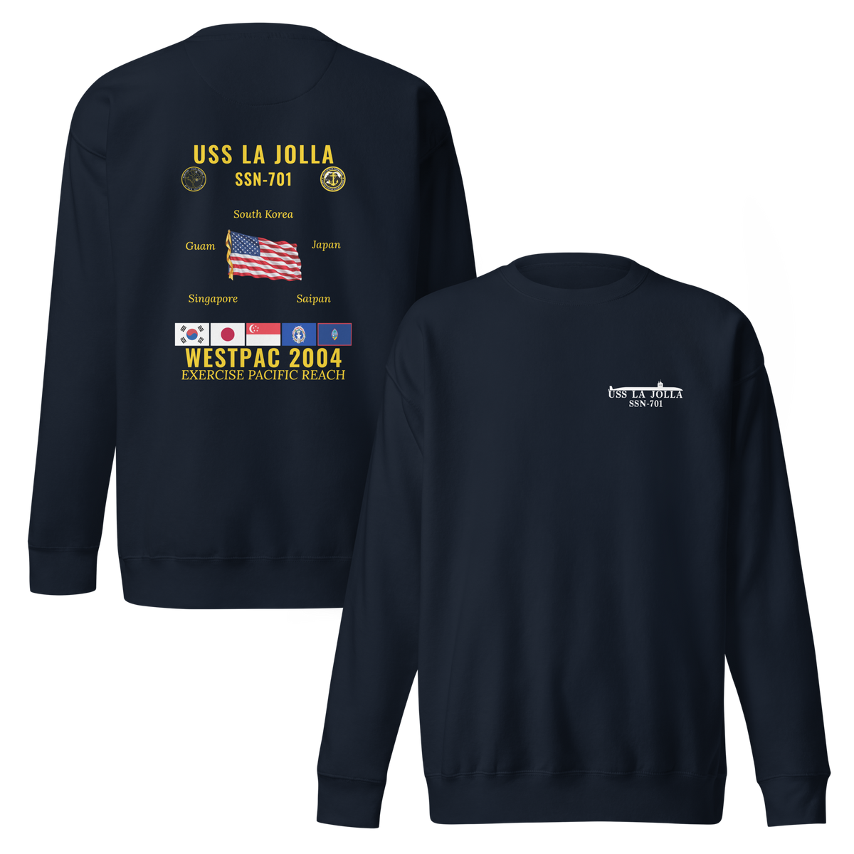 USS La Jolla (SSN-701) 2004 WestPac Cruise Sweatshirt
