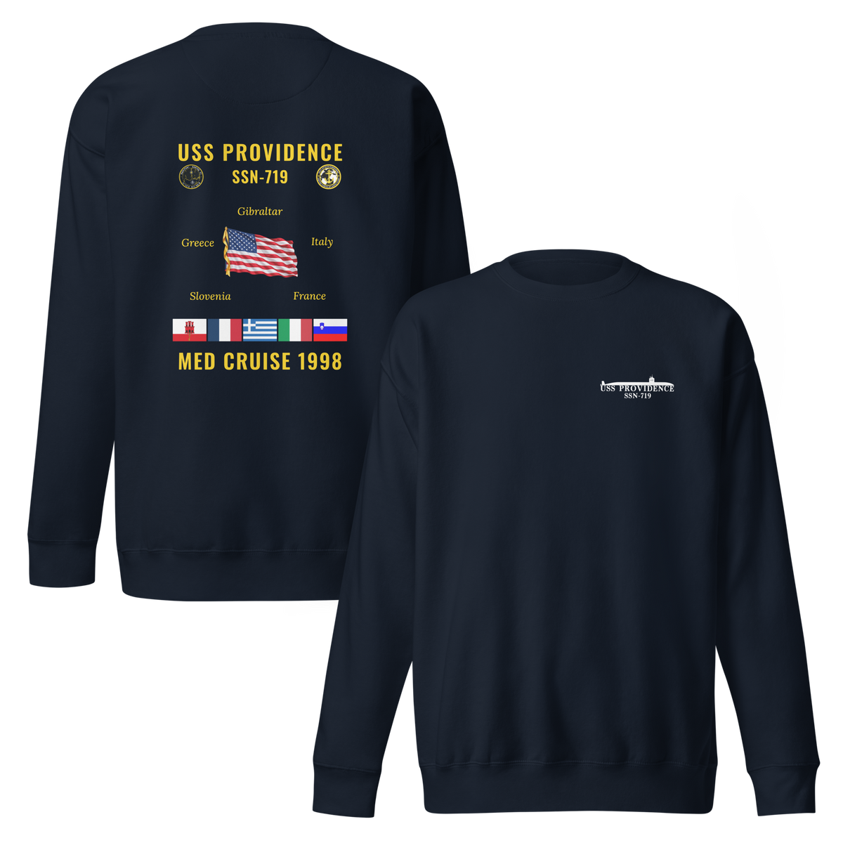 USS Providence (SSN-719) 1998 Med Cruise Sweatshirt