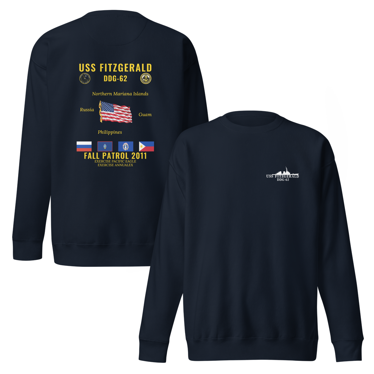USS Fitzgerald (DDG-62) 2011 Fall Patrol Cruise Sweatshirt