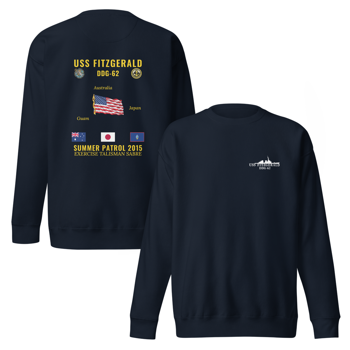 USS Fitzgerald (DDG-62) 2015 Summer Patrol Cruise Sweatshirt