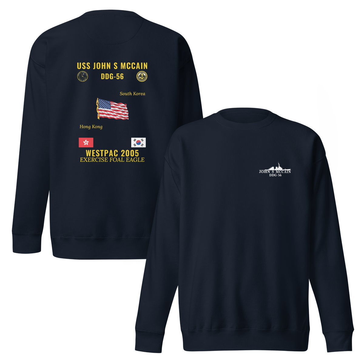 USS John S McCain (DDG-56) 2005 WestPac Cruise Sweatshirt