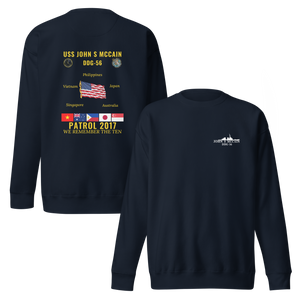USS John S McCain (DDG-56) 2017 Patrol Cruise Sweatshirt