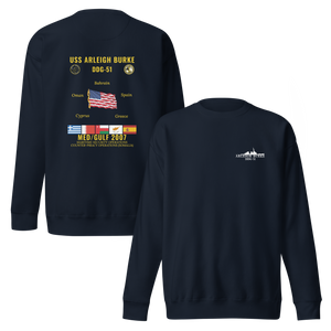 USS Arleigh Burke (DDG-51) 2007 Med/Gulf Cruise Sweatshirt