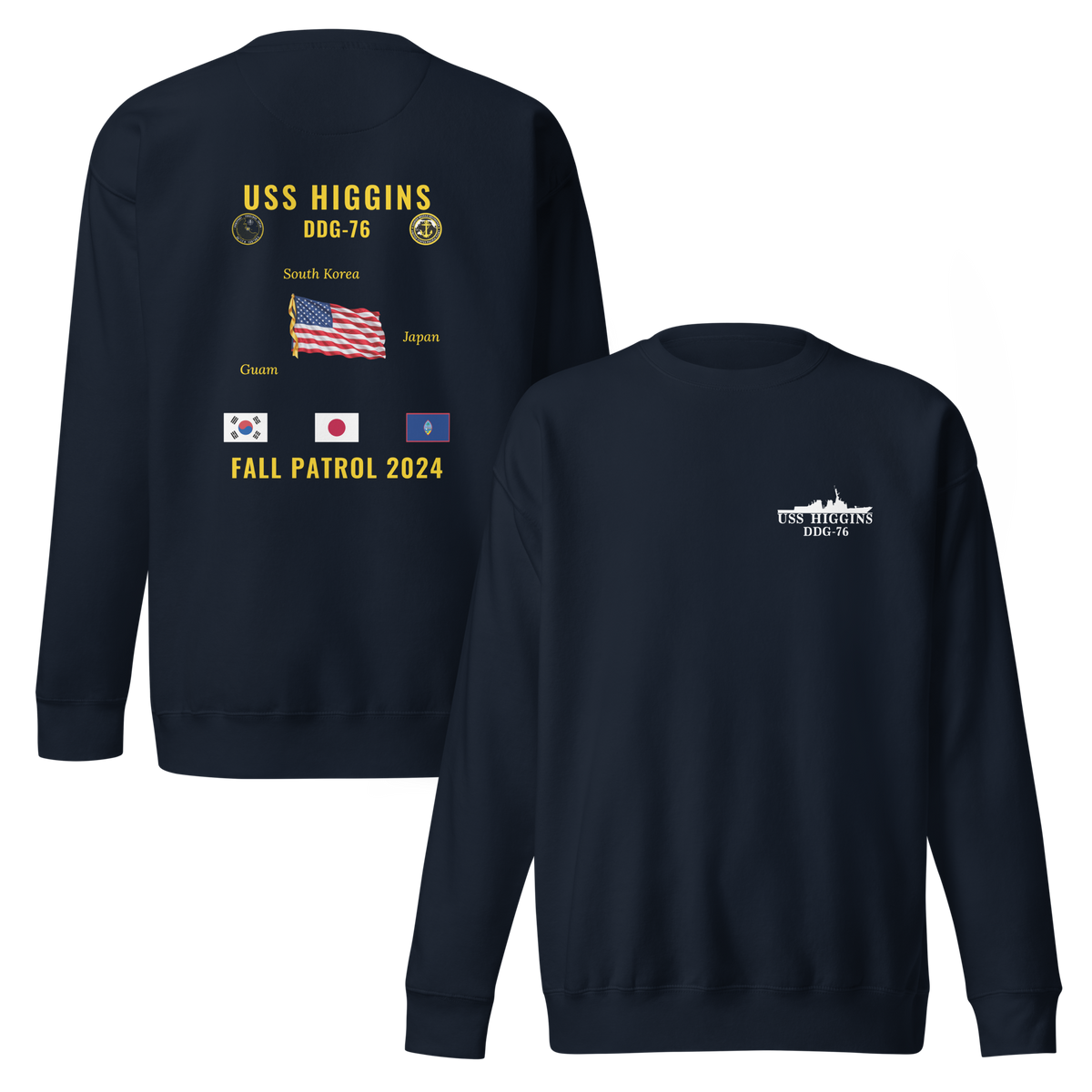 USS Higgins (DDG-76) 2024 Fall Patrol Cruise Sweatshirt