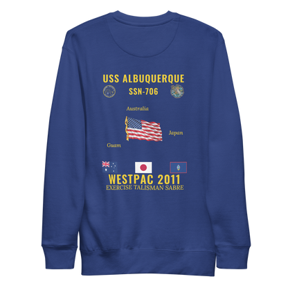 USS Albuquerque (SSN-706) 2011 WestPac Cruise Sweatshirt