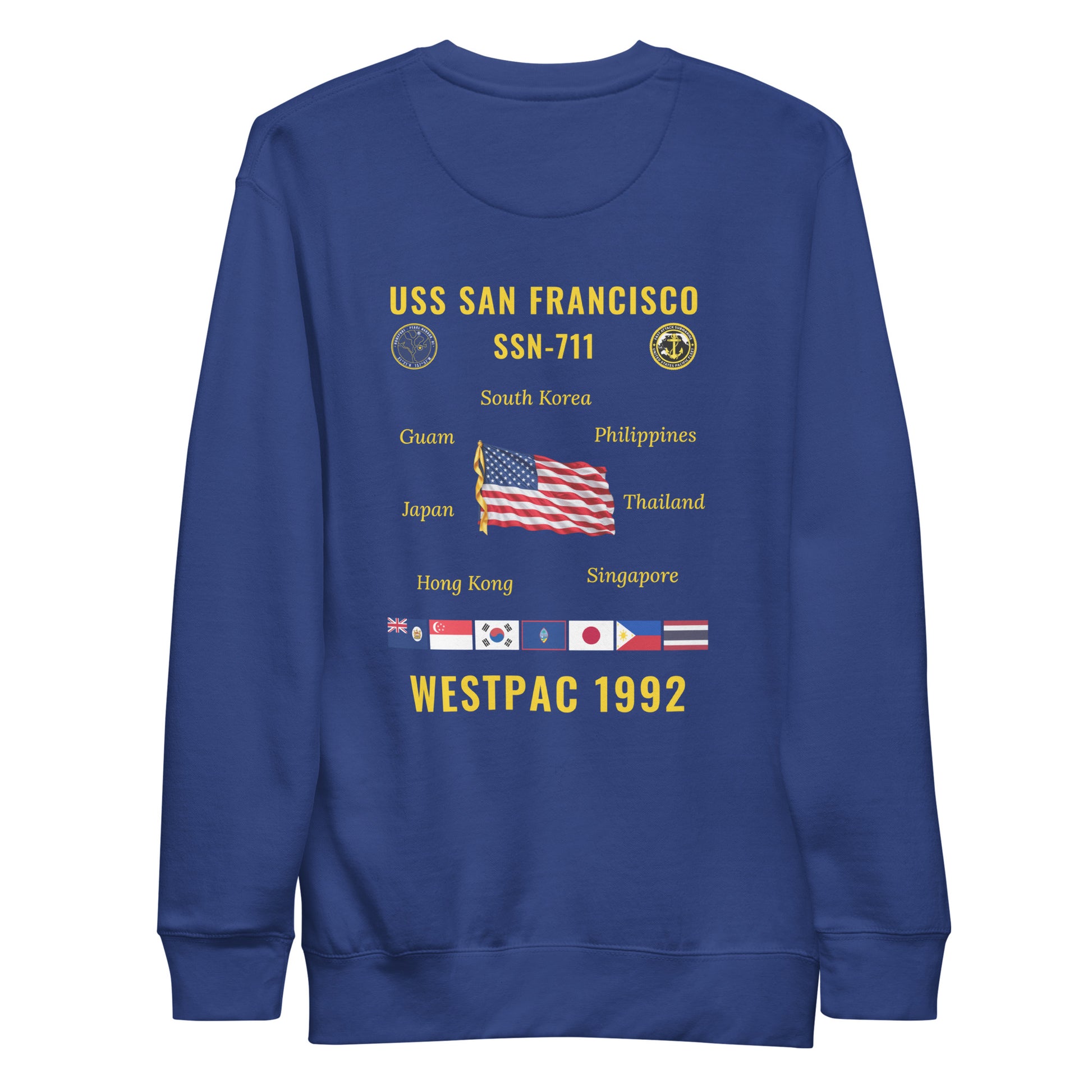 USS San Francisco (SSN-711) 1992 WestPac Cruise Sweatshirt