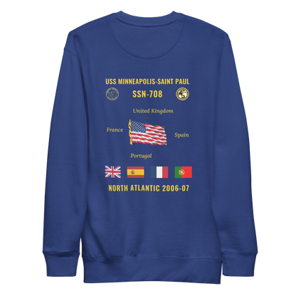USS Minneapolis-Saint Paul (SSN-708) 2006-07 North Atlantic Cruise Sweatshirt